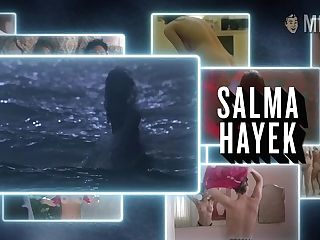 Salma Hayek Naked Bra-stuffers Compilation Flick